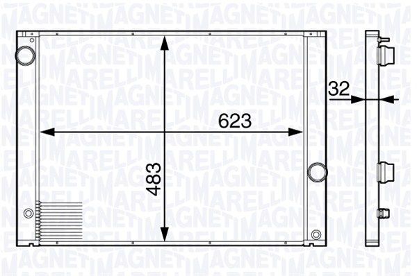 MAGNETI MARELLI Radiaator,mootorijahutus 350213139700